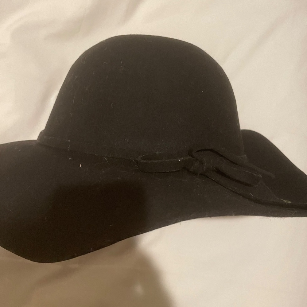 H&M 100% WOOL wide-brimmed hat size L / 58 black